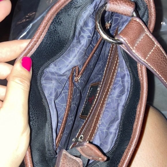 $5 ADD ON Faux Leather Shoulder Bag Black and Brown - Picture 6 of 7